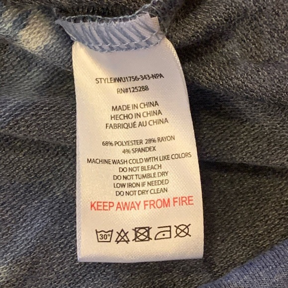 Rae Dunn NWT sweatshirt large Miss Independent Tie Dye navy & white lightweight - Picture 3 of 8